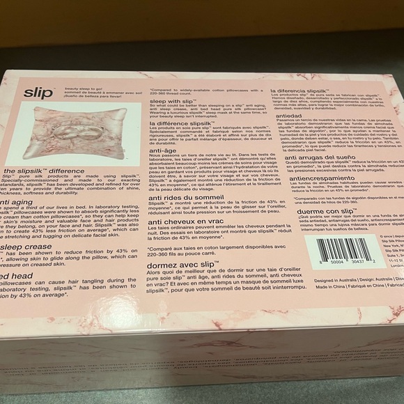 Slip beauty sleep to go silk mask & pillow set pink marble limited edition - Picture 4 of 7